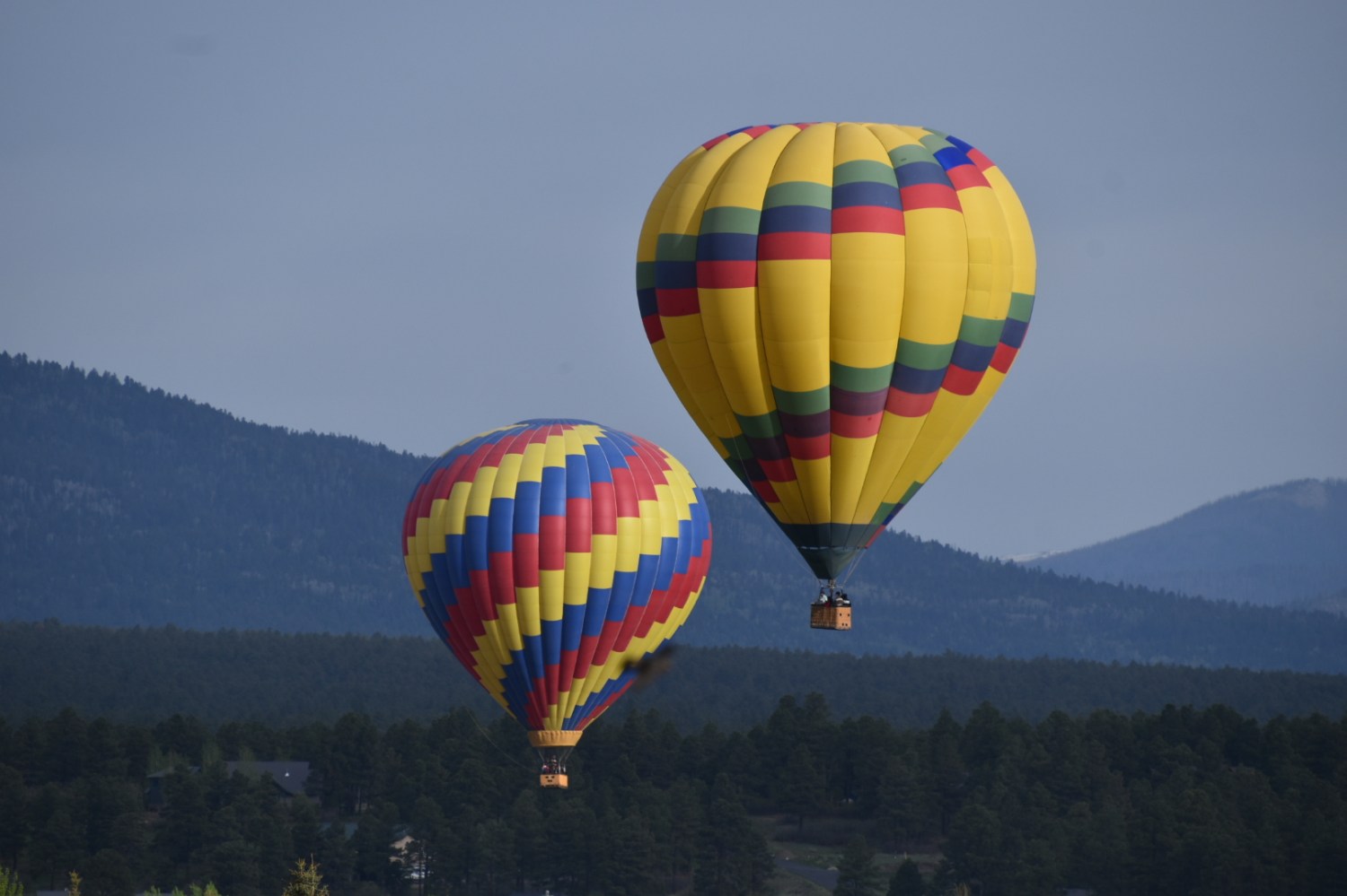 a large balloon in the air