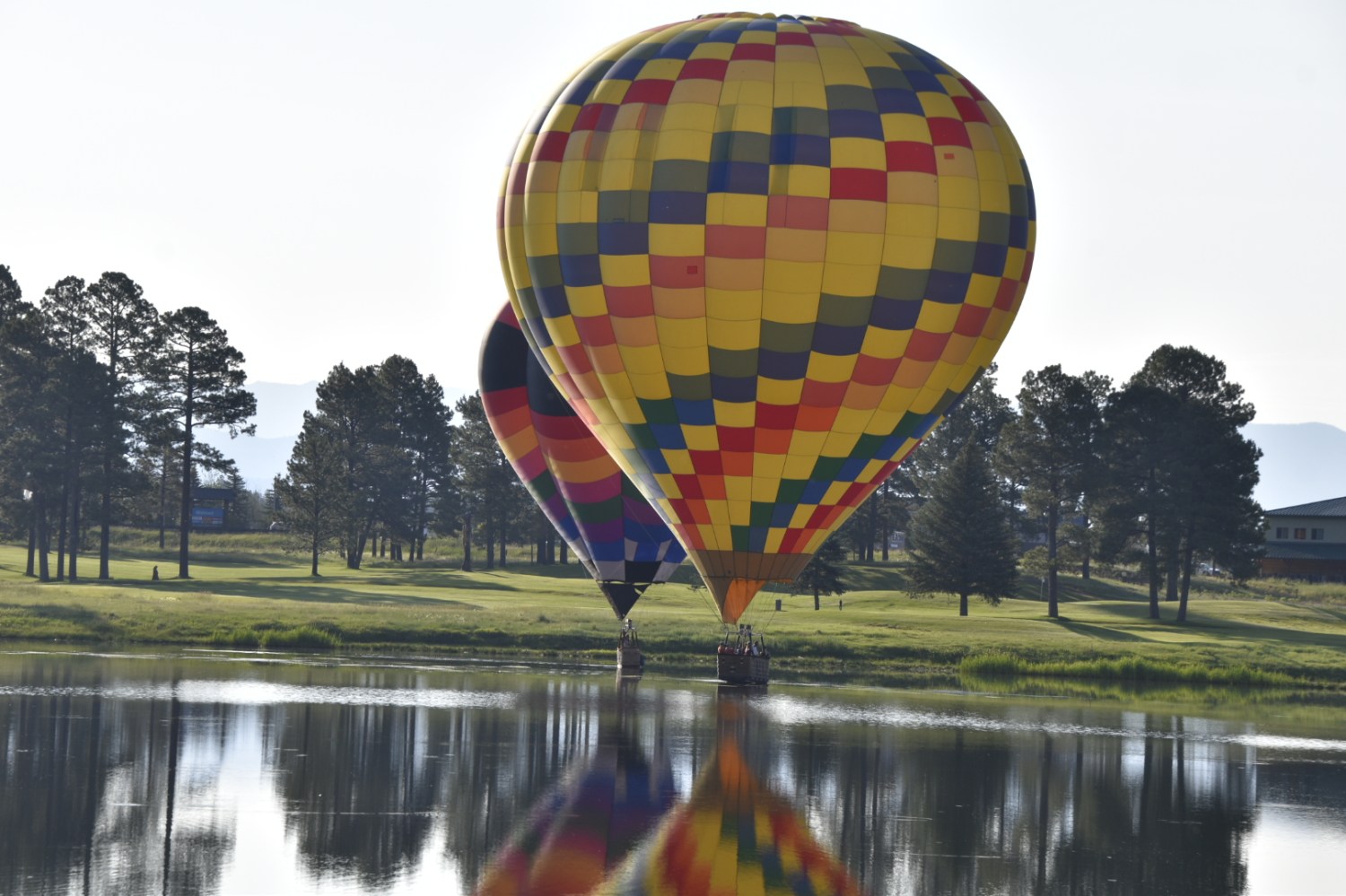 a large balloon in the sky