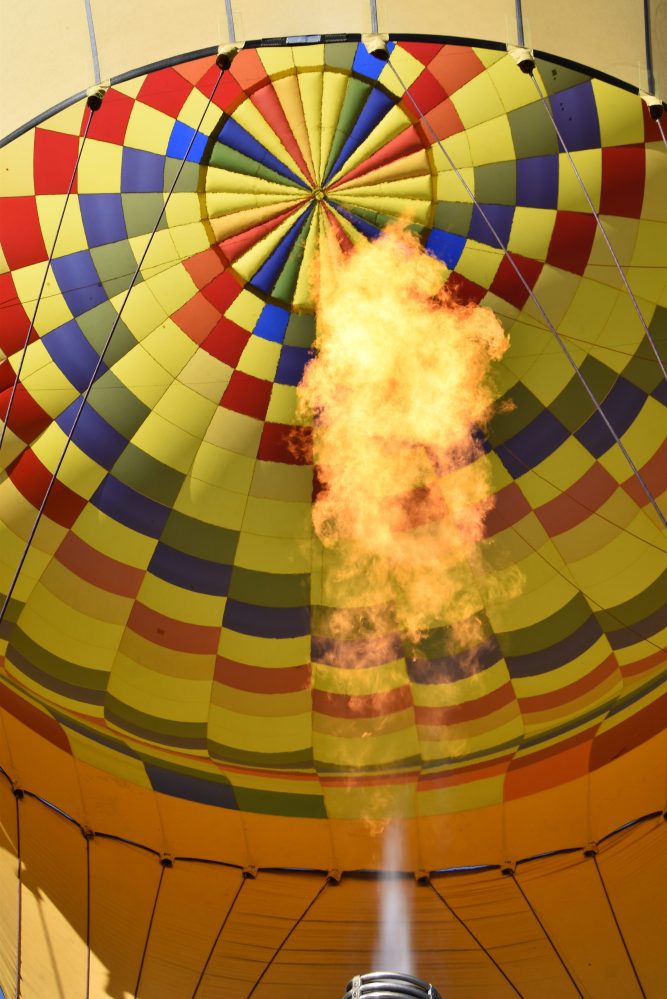 a colorful balloon in the sky