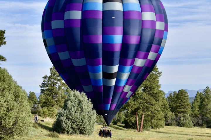 a large balloon in the sky