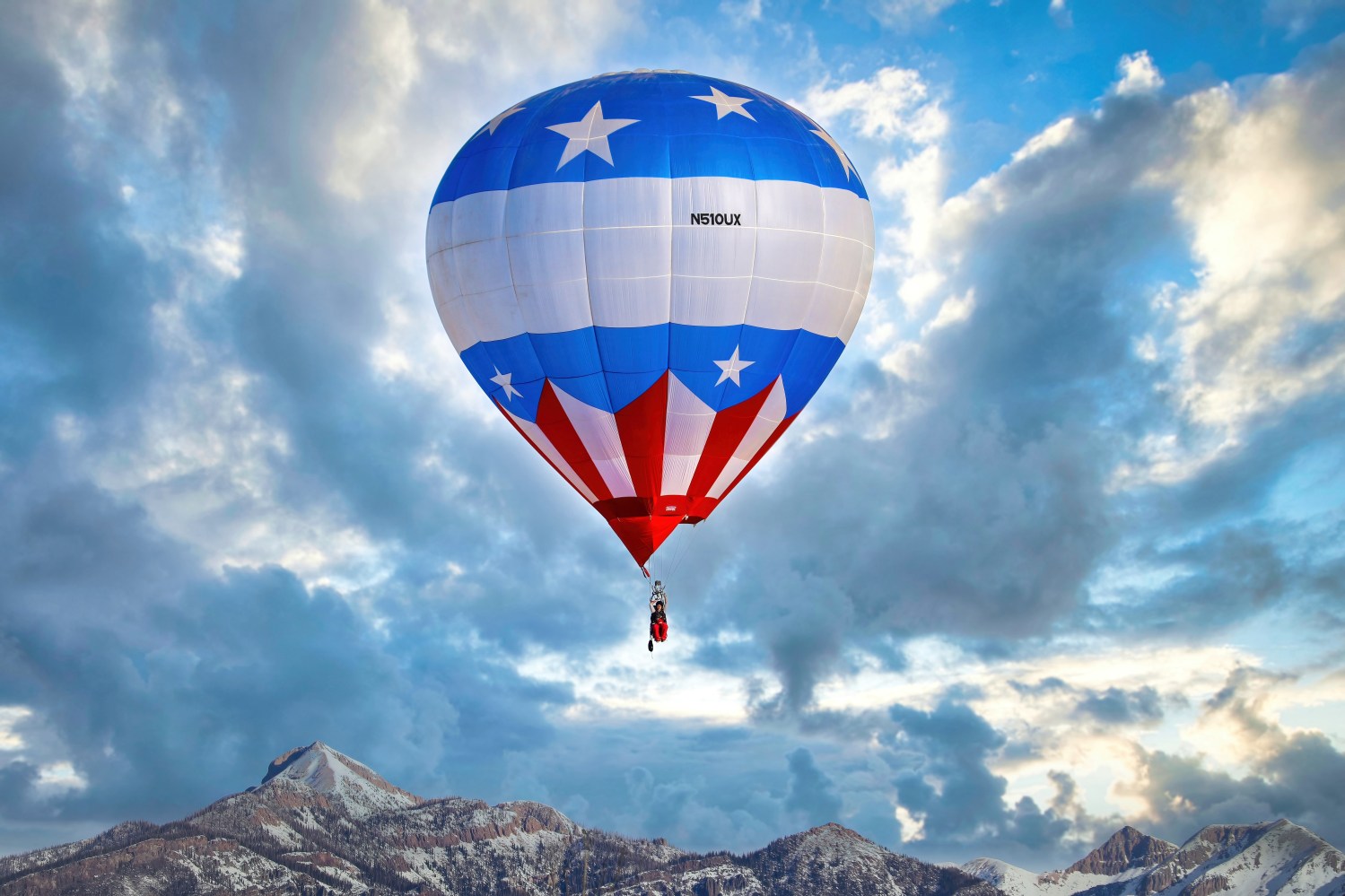 a large balloon in the sky