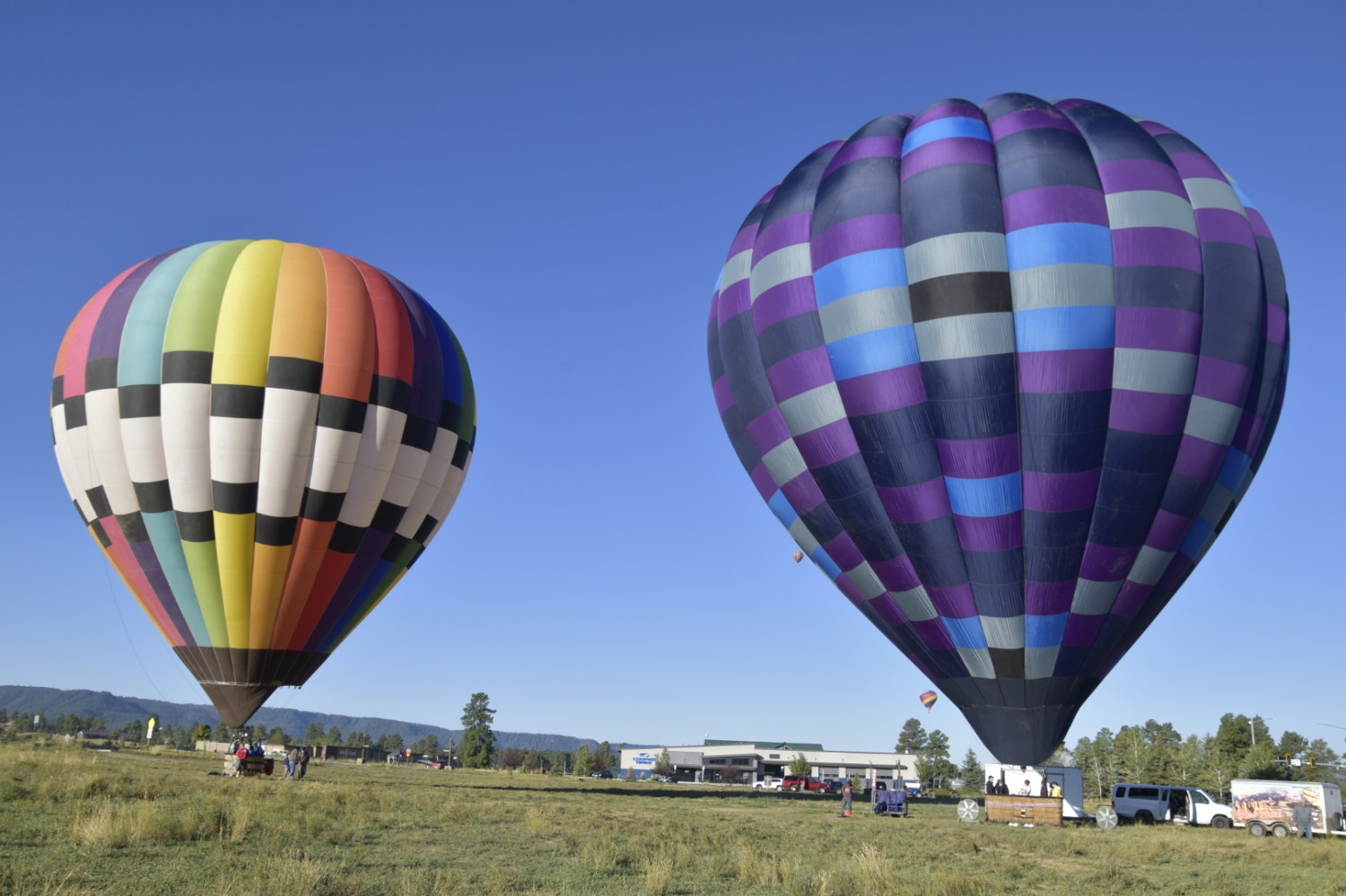 a large balloon in the air