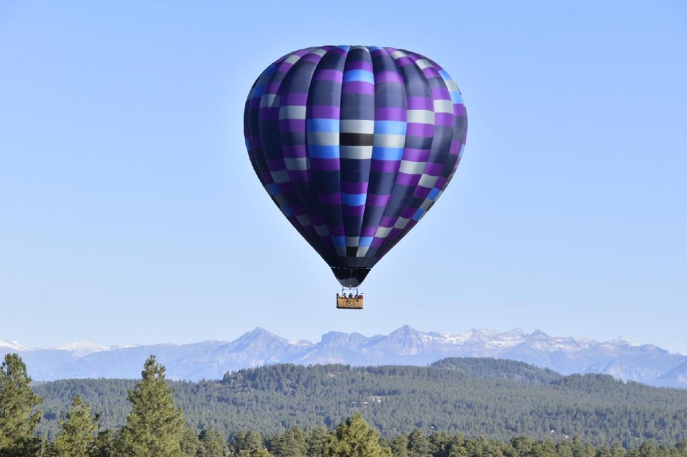 a large balloon in the air