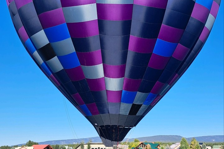 a large balloon in the air
