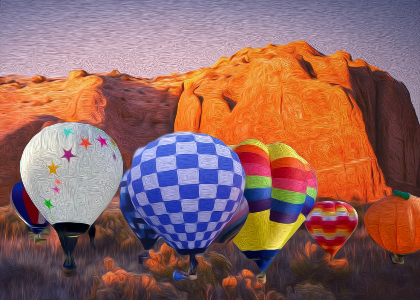 a group of colorful balloons