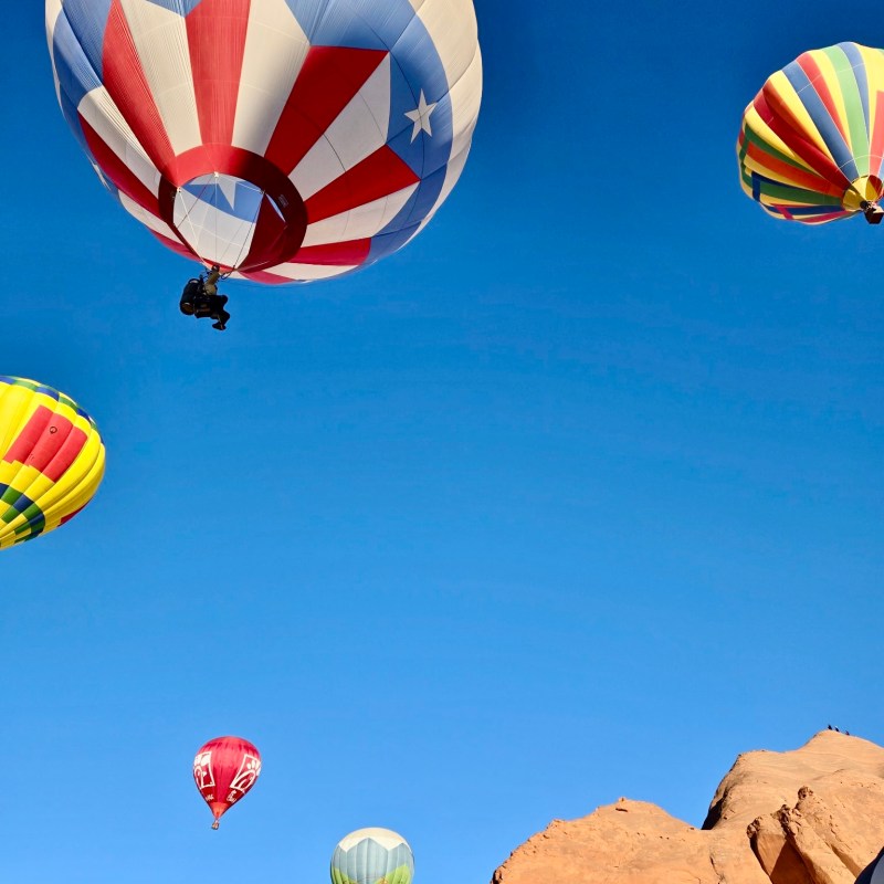 a group of colorful hot air balloon in the sky