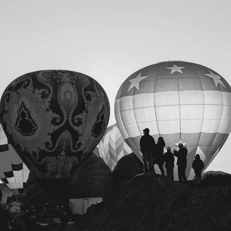 a large balloon in the sky