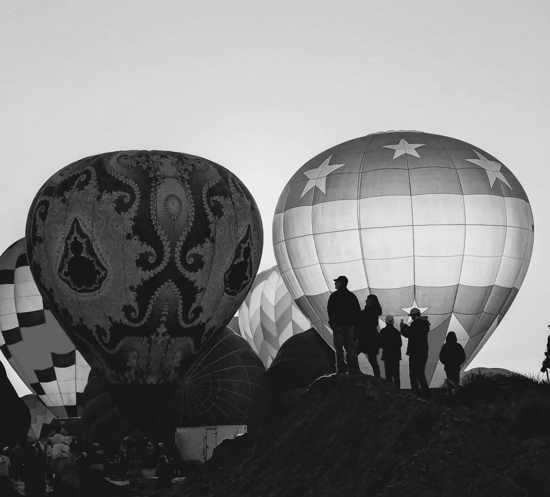 a large balloon in the sky