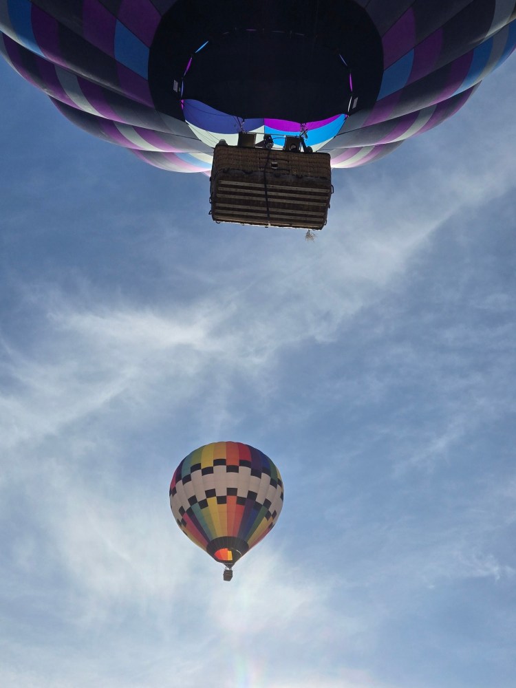 a large balloon in the sky