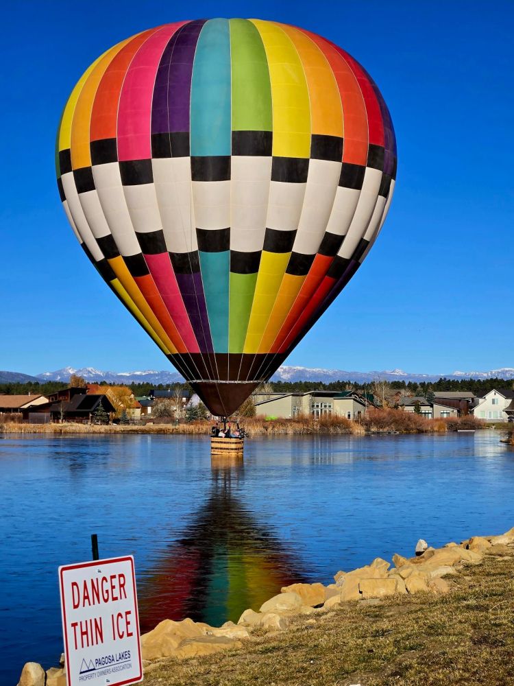 a large balloon in the sky