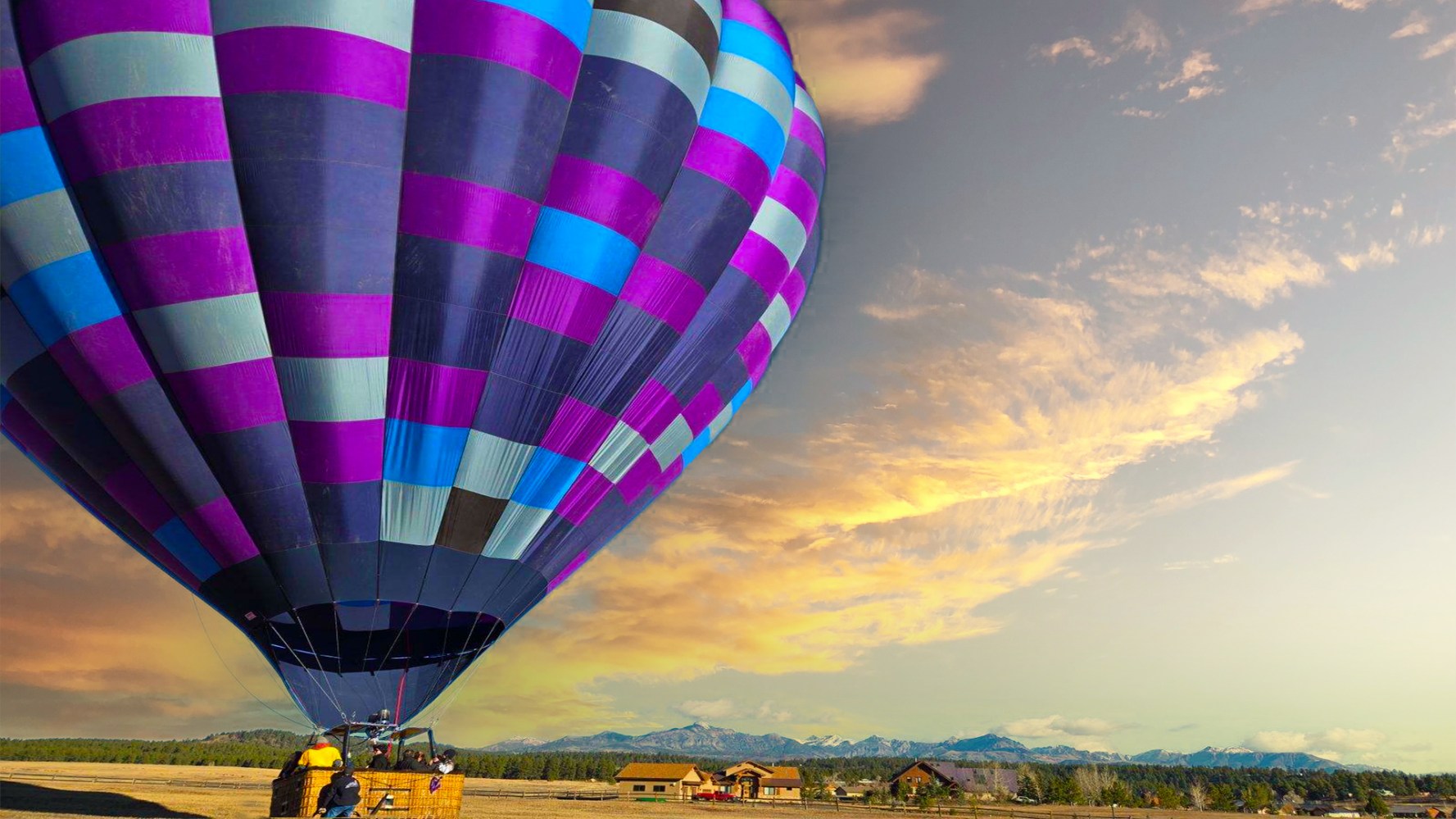 a large balloon in the sky